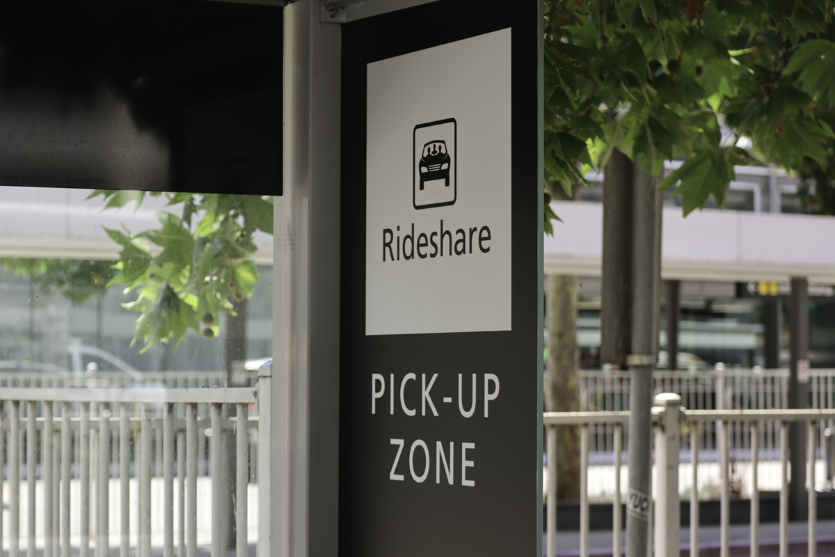 image of a rideshare pickup location