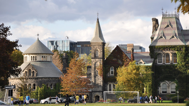 Photo of the UofT Campus showing University College