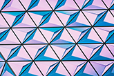 An abstract image of metallic triangles