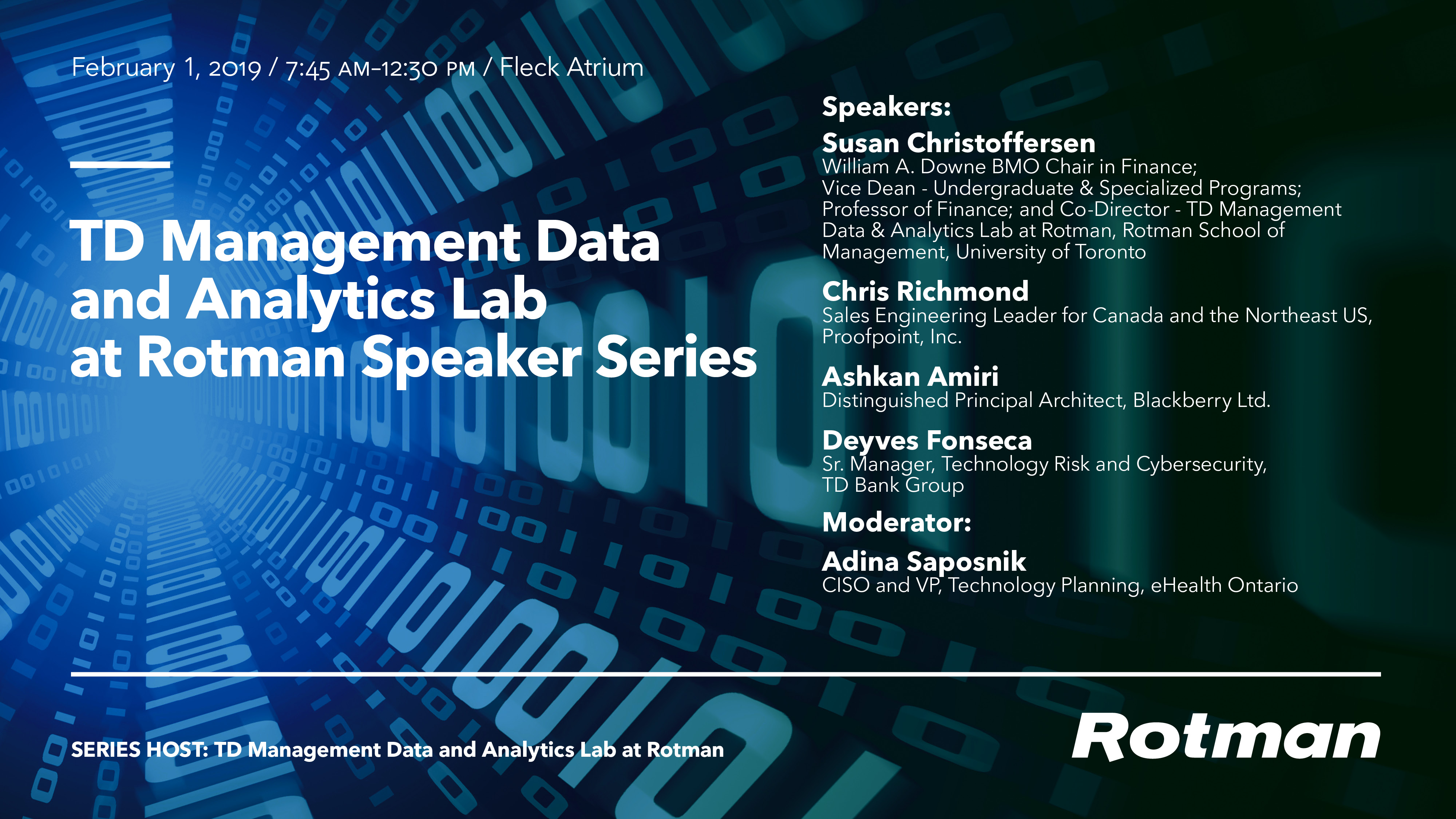 Image representing the TD Management Data and Analytics Lab at Rotman Speaker Series